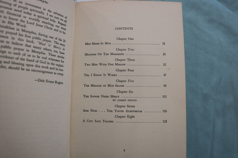 1955 MUD'N MERCY IN MEMPHIS HARDCOVER BOOK BY MEL LARSON - KD 9639