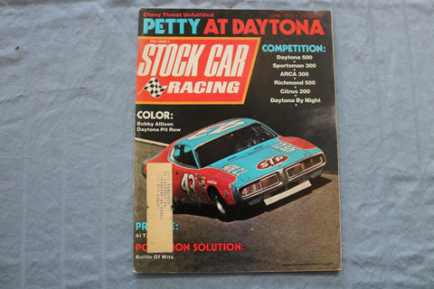 1973 JUNE STOCK CAR RACING MAGAZINE - PETTY AT DAYTONA - ST 1003Q