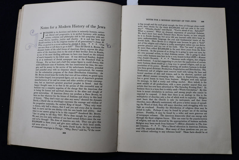 1925 OCTOBER THE MENORAH JOURNAL - H. GEN-SHAHAR - K 1605