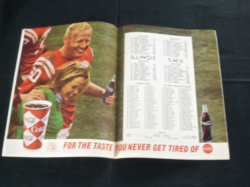 1966 SEPTEMBER 17 ILLINOIS VS. S.M.U. FOOTBALL PROGRAM - J 3738