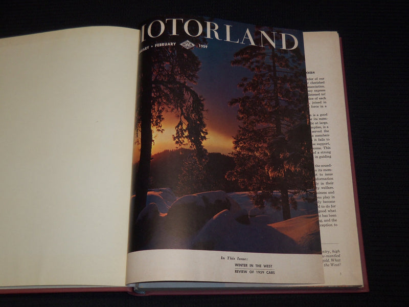 1959-1960 THE MOTOR LAND MAGAZINE BOUND VOLUME - 12 ISSUES - KD 705C