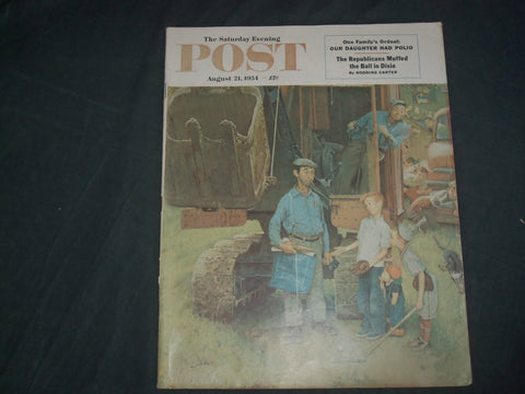 1954 AUGUST 21 THE SATURDAY EVENING POST MAGAZINE-NORMAN ROCKWELL COVER-SP 2480G