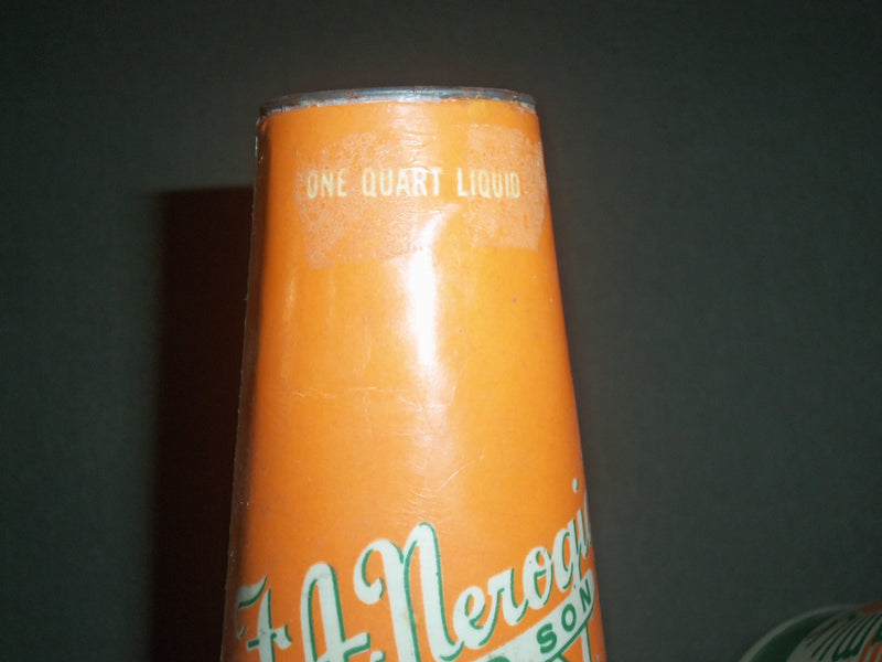 VINTAGE F. A. NEROGIV AND SON BUTTERMILK 1 QUART LIQUID CONTAINERS LOT OF 2