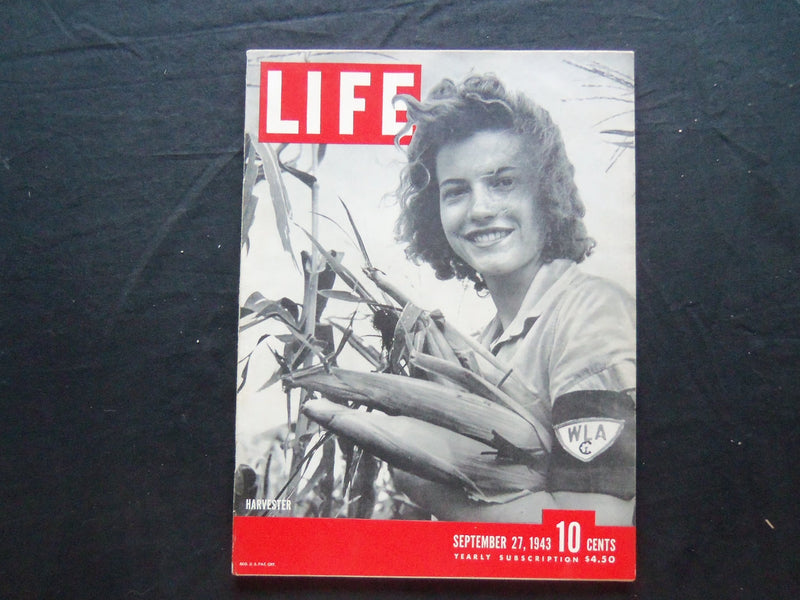 1943 SEPTEMBER 27 LIFE MAGAZINE - HARVESTER - L 358