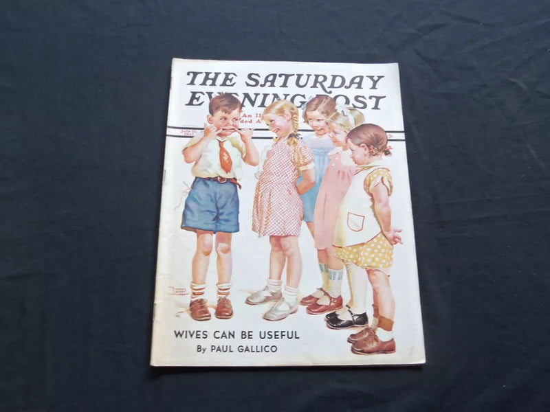 1937 JULY 10 THE SATURDAY EVENING POST MAGAZINE - ILLUSTRATED COVER - SP 1701