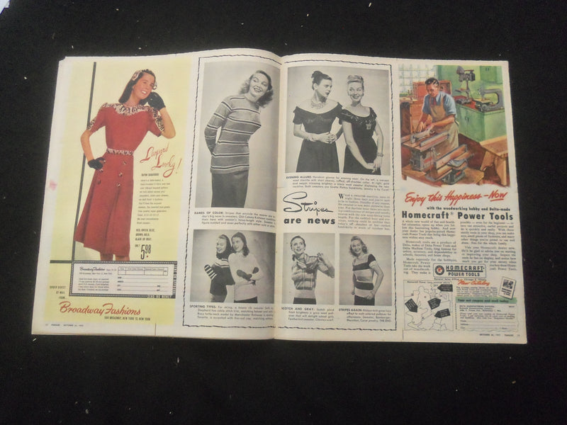 1947 OCT 26 SYRACUSE HERALD AMERICAN PARADE MAGAZINE - HARVEST - SP 886Y