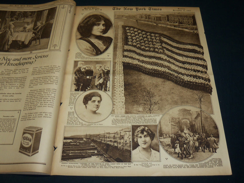 1917 DECEMBER 9 NEW YORK TIMES ROTO PICTURE SECTION - STARS AND STRIPES- NT 9371