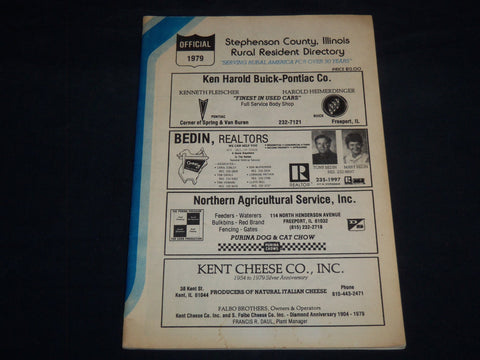 1979 STEPHENSON COUNTY ILLINOIS RURAL RESIDENT DIRECTORY - J 8589