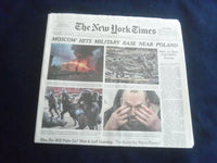 2022 MARCH 14 NEW YORK TIMES - MOSCOW HITS MILITARY BASE NEAR POLAND