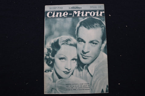 1936 APR 10 CINE-MIROIR MAGAZINE - MARLENE DIETRICH-GARY COOPER COVER - E 25147