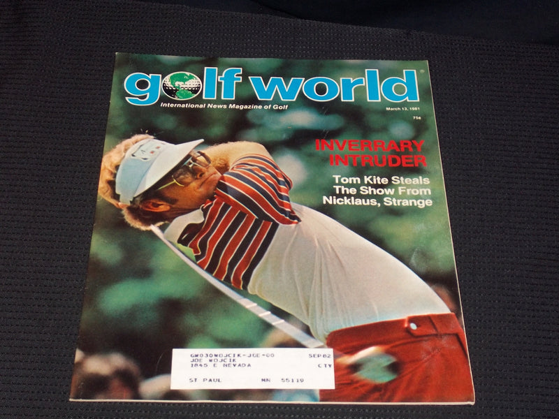1981 MARCH 13 GOLF WORLD MAGAZINE - TOM KITE FRONT COVER - E 6858