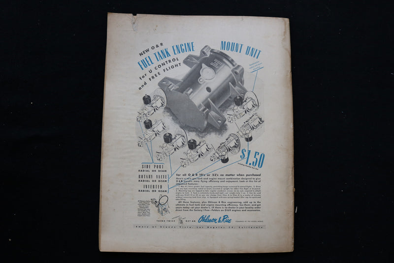 1947 AUGUST AIR TRAILS MAGAZINE - NAVIGATING BY WEATHER MAP COVER - E 9808