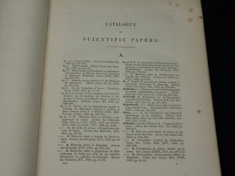 1867-1871 ROYAL SOCIETY LONDON CATALOGUE OF SCIENTIFIC PAPERS LOT OF 5 - KD 909M