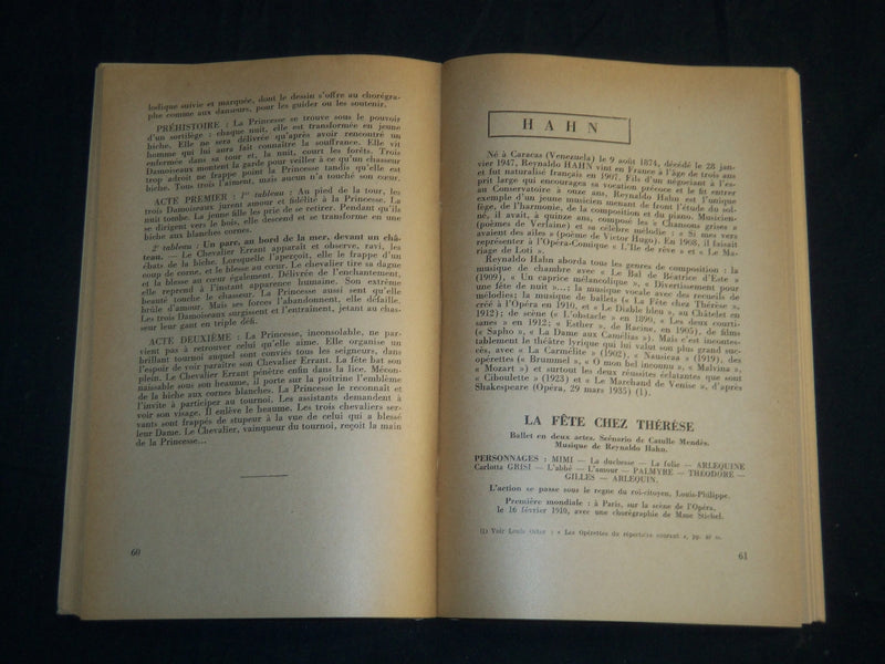 1955 LES BALLETS DU REPERTOIRE COURANT BOOK BY LOUIS OSTER - KD 5673