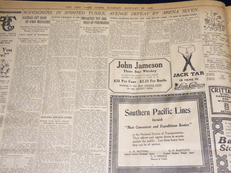 1918 JANUARY 29 NEW YORK TIMES - BAKER SAYS AMERICA DOING HER PART - NT 7930