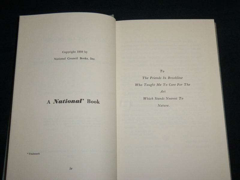 1959 ART OUT OF DOORS HARDCOVER BOOK BY MRS. SCHUYLER VAN RENSSELAER - KD 6948