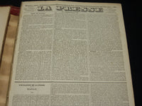 1840 JANUARY-JUNE LA PRESSE FRENCH NEWSPAPER BOUND VOLUME - SCIENCE - KD 1279G