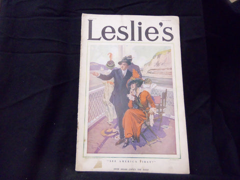 1913 JUNE 19 LESLIE'S WEEKLY MAGAZINE - SEE AMERICA FIRST - ST 1234