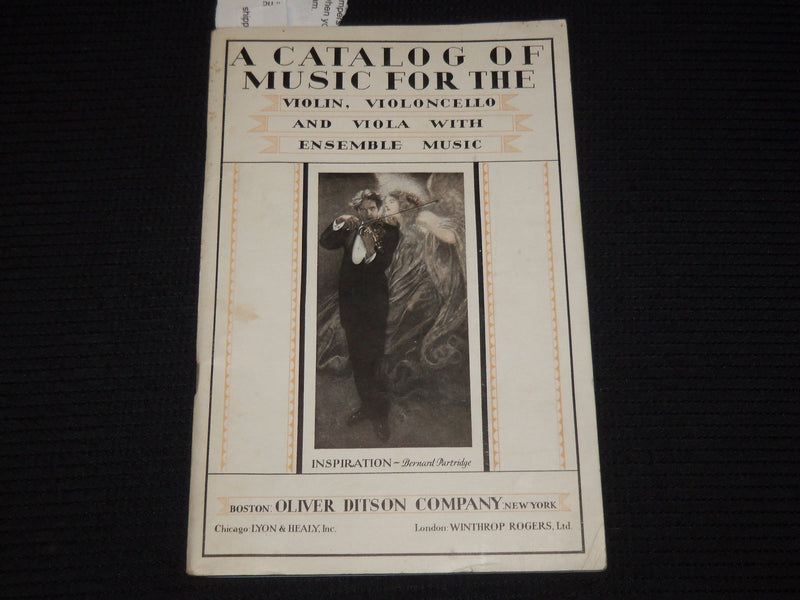 1930'S A CATALOG OF MUSIC FOR THE VIOLIN - VIOLONCELLO - ENSEMBLE MUSIC - K 585
