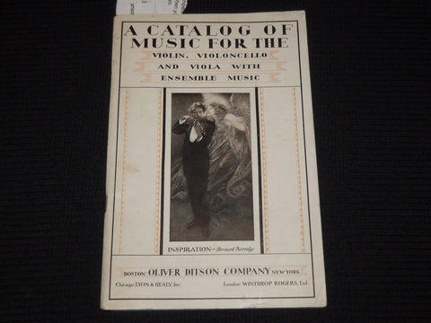 1930'S A CATALOG OF MUSIC FOR THE VIOLIN - VIOLONCELLO - ENSEMBLE MUSIC - K 585