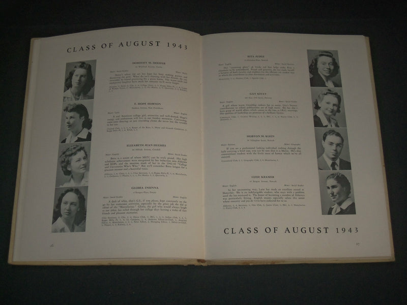 1943 LA CAMPANA NEW JERSEY STATE TEACHERS COLLEGE YEARBOOK - MONTCLAIR - YB 1664