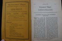 1937 JANUARY CONSUMERS' DIGEST MAGAZINE - VOLUME 1, NUMBER 1 - K 2377