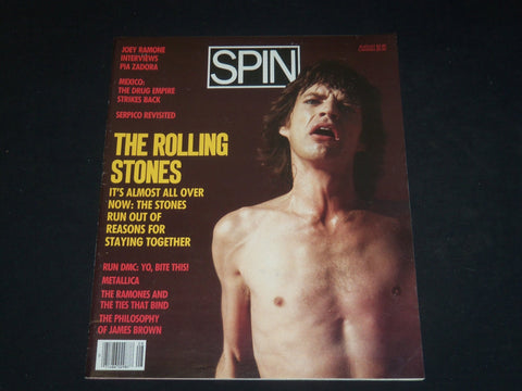 1986 AUGUST SPIN MAGAZINE - MICK JAGGER COVER - GREAT PHOTOS - SP 4142