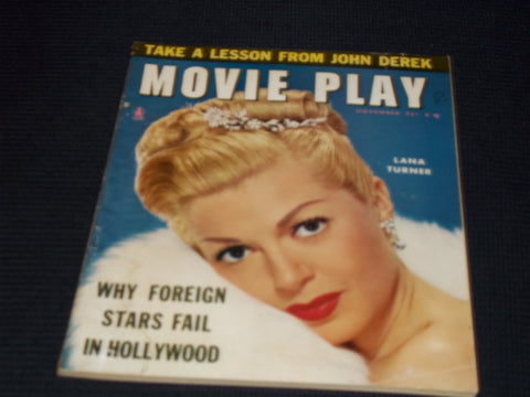 1953 NOVEMBER MOVIE PLAY MAGAZINE - LANA TURNER FRONT COVER - E 14240