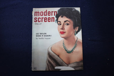 1952 MARCH MODERN SCREEN MAGAZINE - ELIZABETH TAYLOR COVER - E 17323