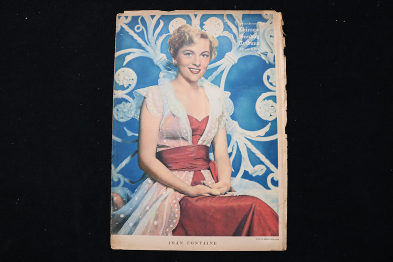 1951 FEBRUARY 4 CHICAGO SUNDAY TRIBUNE MAGAZINE - JOAN FONTAINE COVER - E 26260