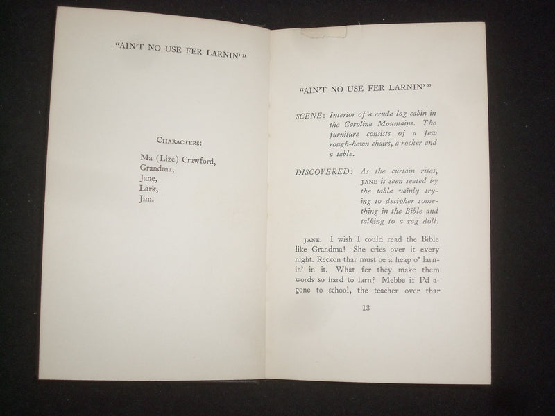 1926 THE CURTAIN RISES ON FOUR ONE-ACT PLAYS HARDCOVER BOOK BY B. INGE - KD 9260