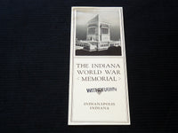 1940 THE INDIANA WORLD WAR MEMORIAL BROCHURE - INDIANAPOLIS IN - J 7228