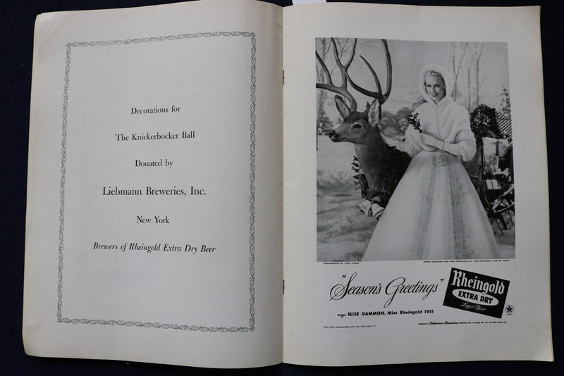 1951 DECEMBER 14 THE KNICKERBOCKER BALL PROGRAM - K 1738