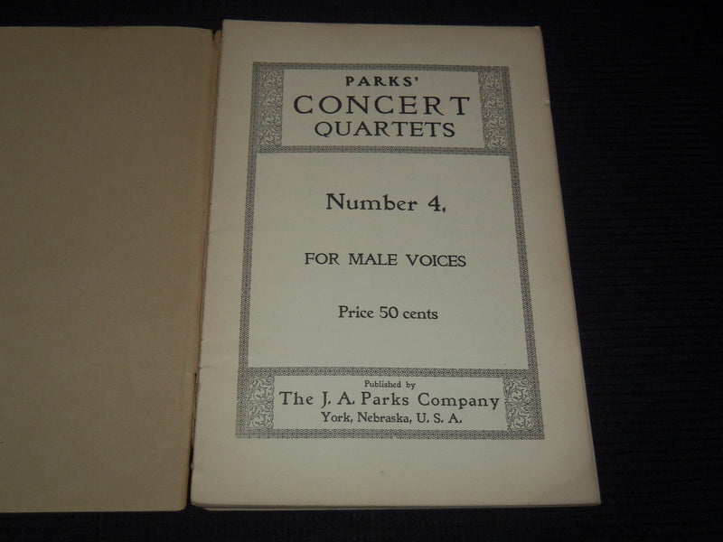 1896-1909 PARKS' CONCERT QUARTETS MAGAZINE LOT OF 6 ISSUES - NEBRASKA - O 3074D