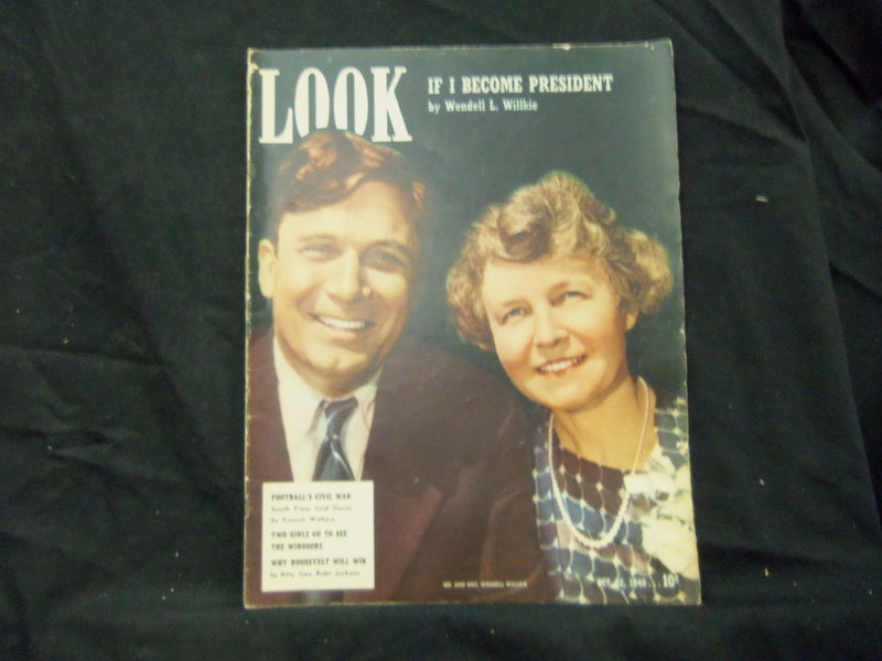 1940 OCTOBER 22 LOOK MAGAZINE - WENDELL WILLKIE - ST 1466