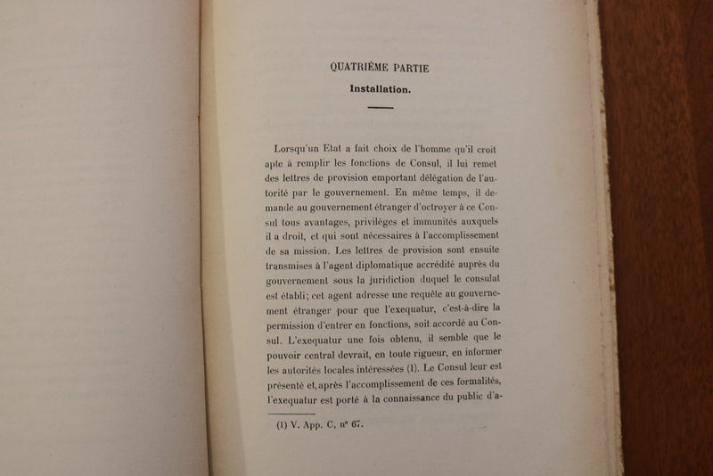 1909 LE CONSUL ESSAI D'EXPOSE SYSTEMATIQUE - INSCRIRED - SOFTCOVER BOOK - K 3191