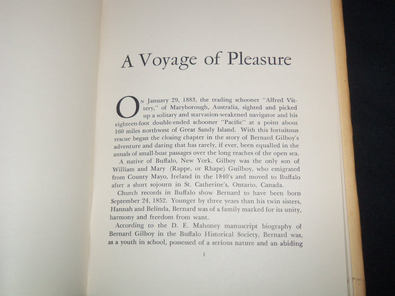 1956 A VOYAGE OF PLEASURE BERNARD GILBOY'S LOG BOOK BY JOHN TOMPKINS - KD 5523R