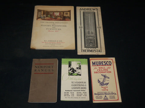 1900'S CATALOGS & BROCHURES LOT OF 5 DIFFERENT - J 6119