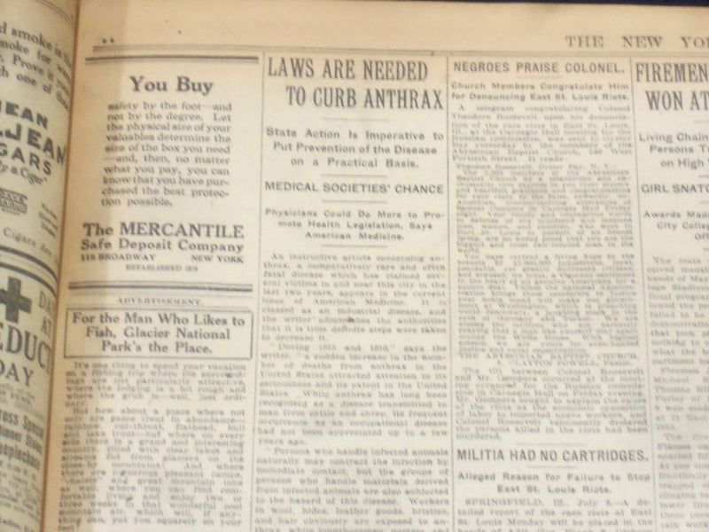 1917 JULY 9 NEW YORK TIMES - WILSON PROCLAIMS EXPORT CONTROL - NT 9299