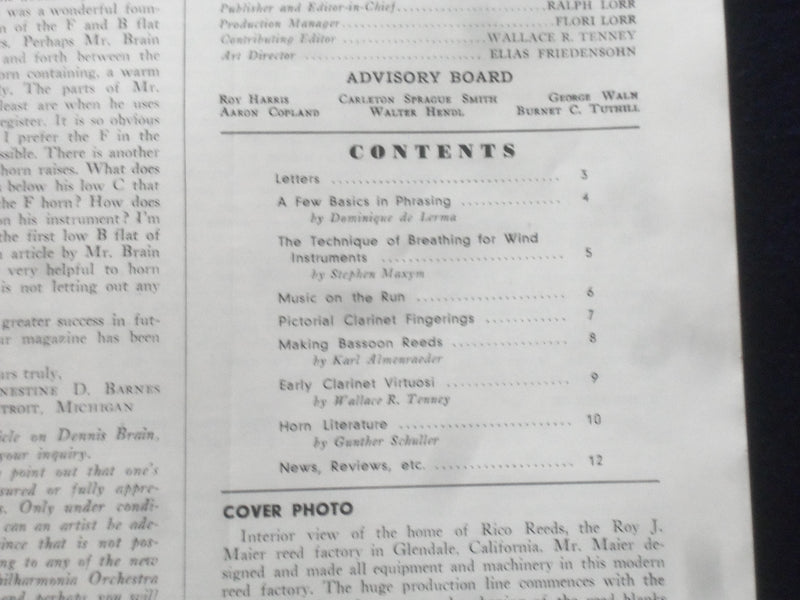 1953 FEBRUARY WOODWIND MAGAZINE - J 8404