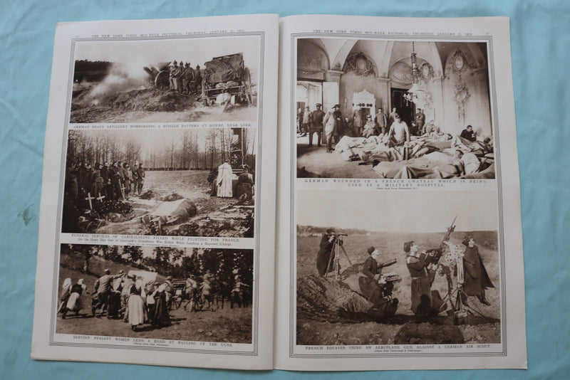 1915 JAN 21 NEW YORK TIMES MID-WEEK PICTORIAL WAR EXTRA-GENERAL JOFFRE - NP 9112