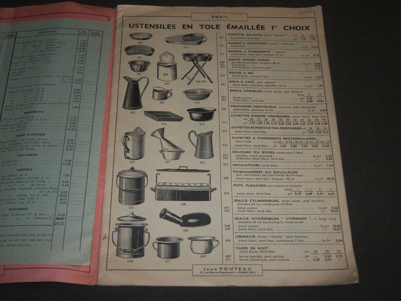 1960 SEPTEMBRE JEAN POUTEAU USTENSILES DE CUISINE FRENCH CATALOGUE - FR 439