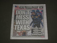 2017 AUGUST 30 NEW YORK POST NEWSPAPER - HURRICANE HARVEY STRIKES TEXAS