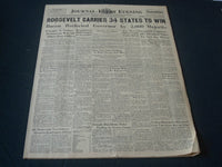 1944 NOVEMBER 8 WILMINGTON JOURNAL - ROOSEVELT CARRIES 34 STATES TO WIN- NT 7319