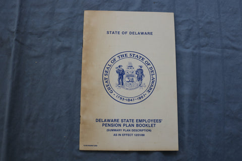 1988 STATE OF DELAWARE STATE EMPLOYEES' PENSION PLAN BOOKLET - K 724
