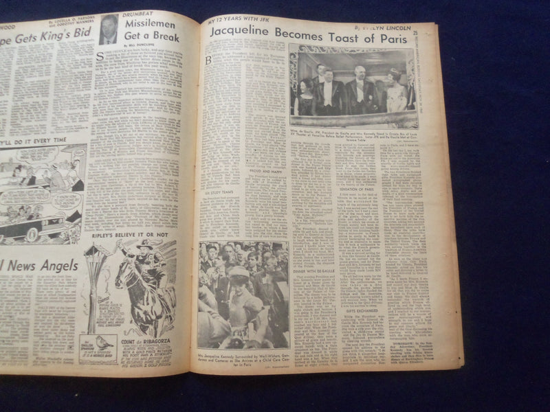 1965 NOV 20 BOSTON RECORD AMERICAN NEWSPAPER-MAYOR DEFENDS POVERTY CORPS-NP 6305