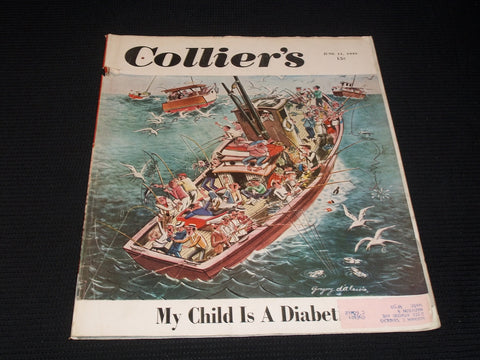 1949 JUNE 11 COLLIER'S MAGAZINE - VERY NICE FRONT COVER - E 5106