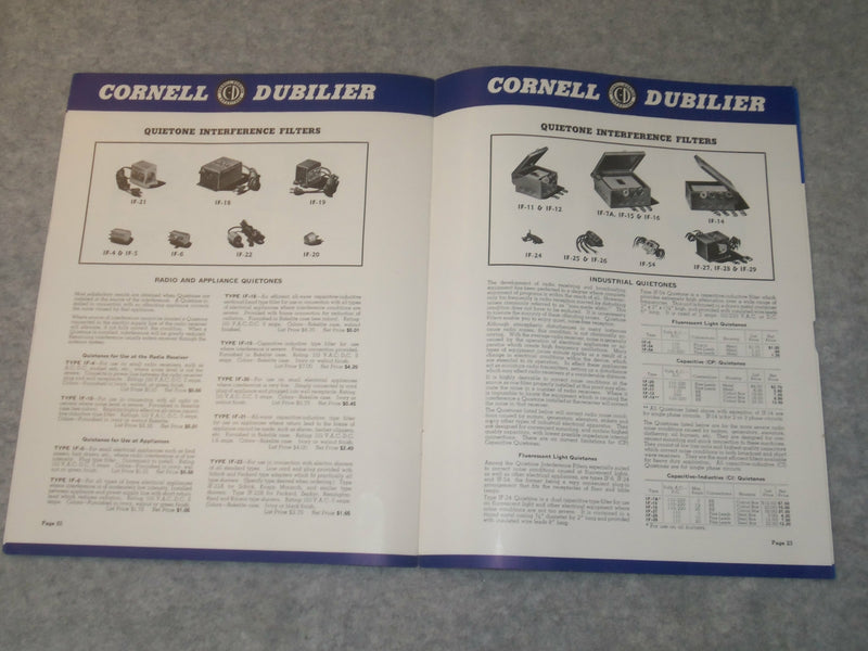 1947 CORNELL-DUBILIER CAPACITORS CATALOG - J 6306