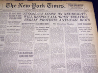 1941 MARCH 29 NEW YORK TIMES - BERLIN PROTESTS ANTI-NAZI RIOTS - NT 1236