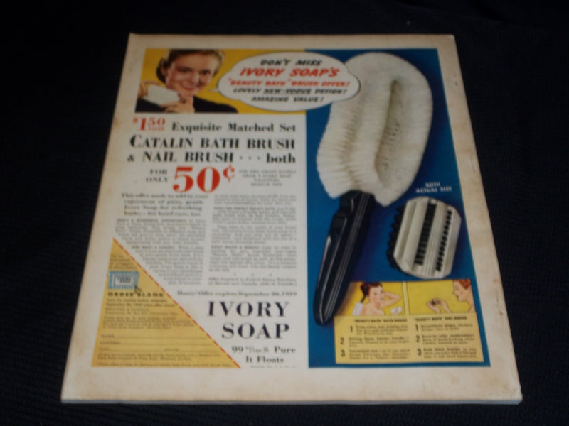 1939 AUGUST MCCALL'S MAGAZINE NICE COVER & FULL PAGE ADS - E 1300